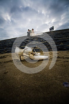 Beachfront Nuptials: Bridal Shoes and Seaside Vows