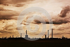 Dramatic industrial landscape