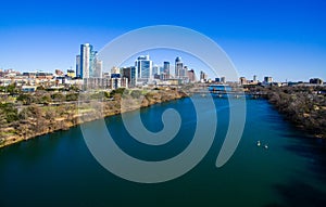 Dramatic Indutrial Aerial Over West Austin Texas Capital Cities