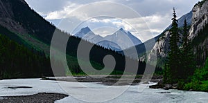 Dramatic landscape along the Icefields Parkway, Canada