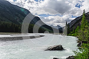 Dramatic landscape along the Icefields Parkway, Canada