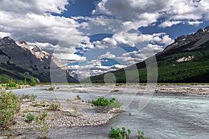 Dramatic landscape along the Icefields Parkway, Canada