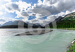 Dramatic landscape along the Icefields Parkway, Canada