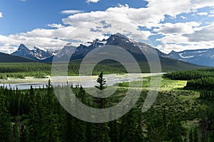 Dramatic landscape along the Icefields Parkway, Canada