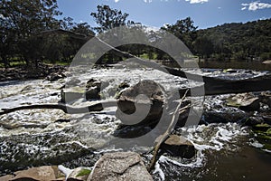 The dramatic landscape of Bell`s Rapids, Avon Valley, Western Australia