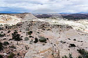 Dramatic landscape of the Grand Staircase-Escalante National Monument along highway 12 in Utah