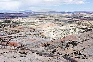Dramatic landscape of the Grand Staircase-Escalante National Monument along highway 12 in Utah