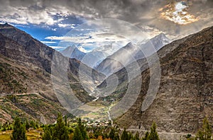 Dramatic landscape in Himalaya mountains