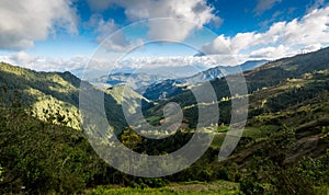 Dramatic landscape image of the caribbean mountains in the dominican republic.