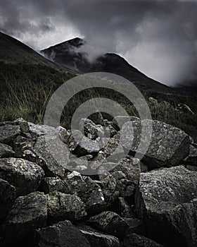 Dramatic landscape of Isle of Skye