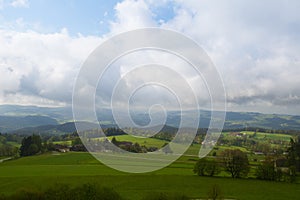 Dramatic landscape before rain in Austria