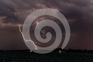 Dramatic Lightning at Night