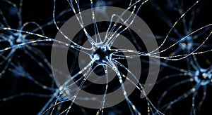 Stunning 3D render of active nerve cells