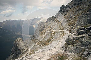 Dramatic mountain path