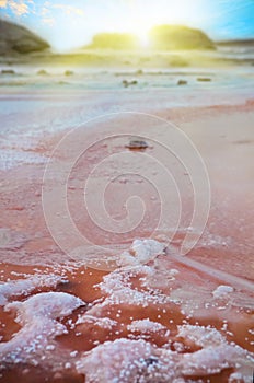 The dramatic and mysterious scene in Salt Lake. Tunisia