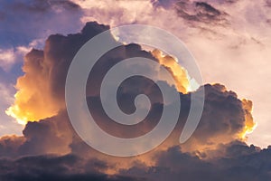 Dramatic nature sky with storm cloud