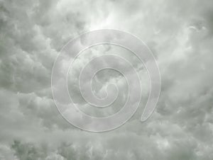 Dramatic Overcast Sky with Breaking Light