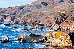 The dramatic Pacific Ocean coastline, Garapata State Park, Calif photo