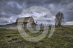 Dramatic photo of Moulton barn