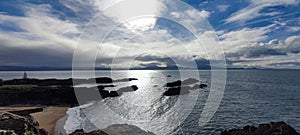 Beautiful dramatic shot of picturesque beach photo