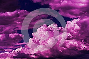 dramatic purple clouds