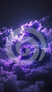 Dramatic Purple-Violet Cloudscape at Night