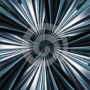 Dramatic Radial wavey glass star pattern