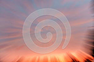 Dramatic red evening sky