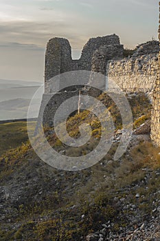 Dramatic ruins of medieval castle