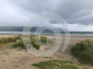 Dramatic scenery on the beach, Achill Island, Ireland