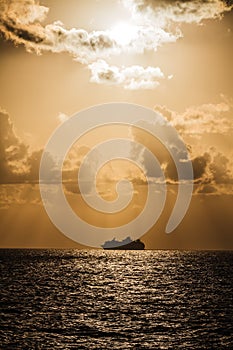 Dramatic sky above the Ionic sea