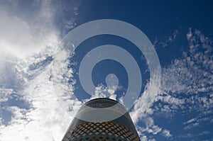 Dramatic sky above the Kalta Minor minaret in Khiva