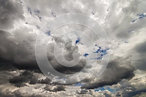 Dramatic Sky Background. Stormy Clouds in Dark Sky. Moody Clouds