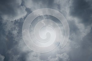 Dramatic sky bright sun