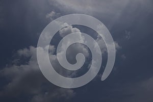 Dramatic sky bright sun