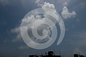 Dramatic sky bright sun