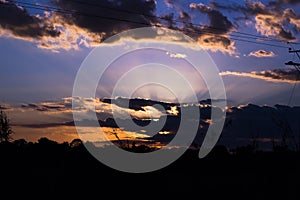 Dramatic sky with clouds