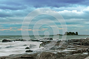 Dramatic Sky at Montevideo Shore