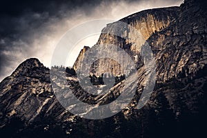 Dramatic Sky over Half Dome, Yosemite National Park, California