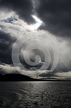 Dramatic sky over Last Hope Sound