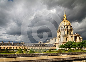 Dramatic sky over Les Invalides