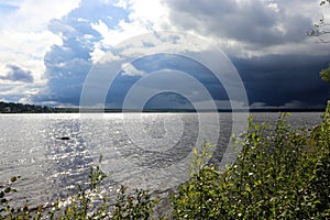 Dramatic sky over the Lule River