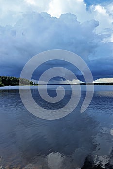 Dramatic sky over the Lule River