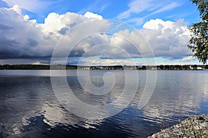 Dramatic sky over the Lule River