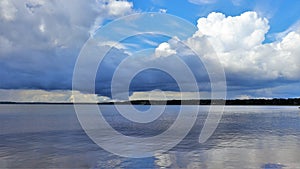 Dramatic sky over the Lule River