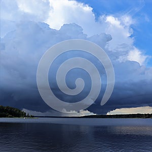 Dramatic sky over the Lule River