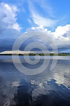 Dramatic sky over the Lule River