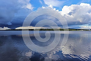 Dramatic sky over the Lule River