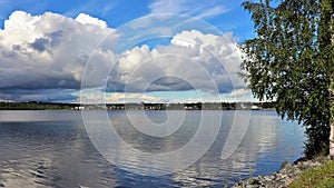 Dramatic sky over the Lule River