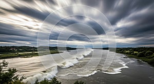 Dramatic Sky Over the Petitcodiac River Tidal Bore